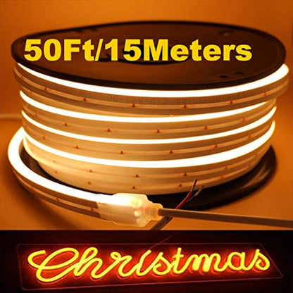 Warm White  LED Neon Rope Light for Home /Business/Holiday /Birthday Deco 12V50 FT/15 Meters