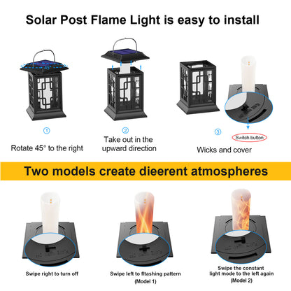 Solar Flam Light Outdoor Lighting